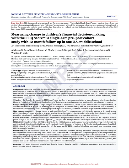 The first page and abstract of the sample journal-format research paper